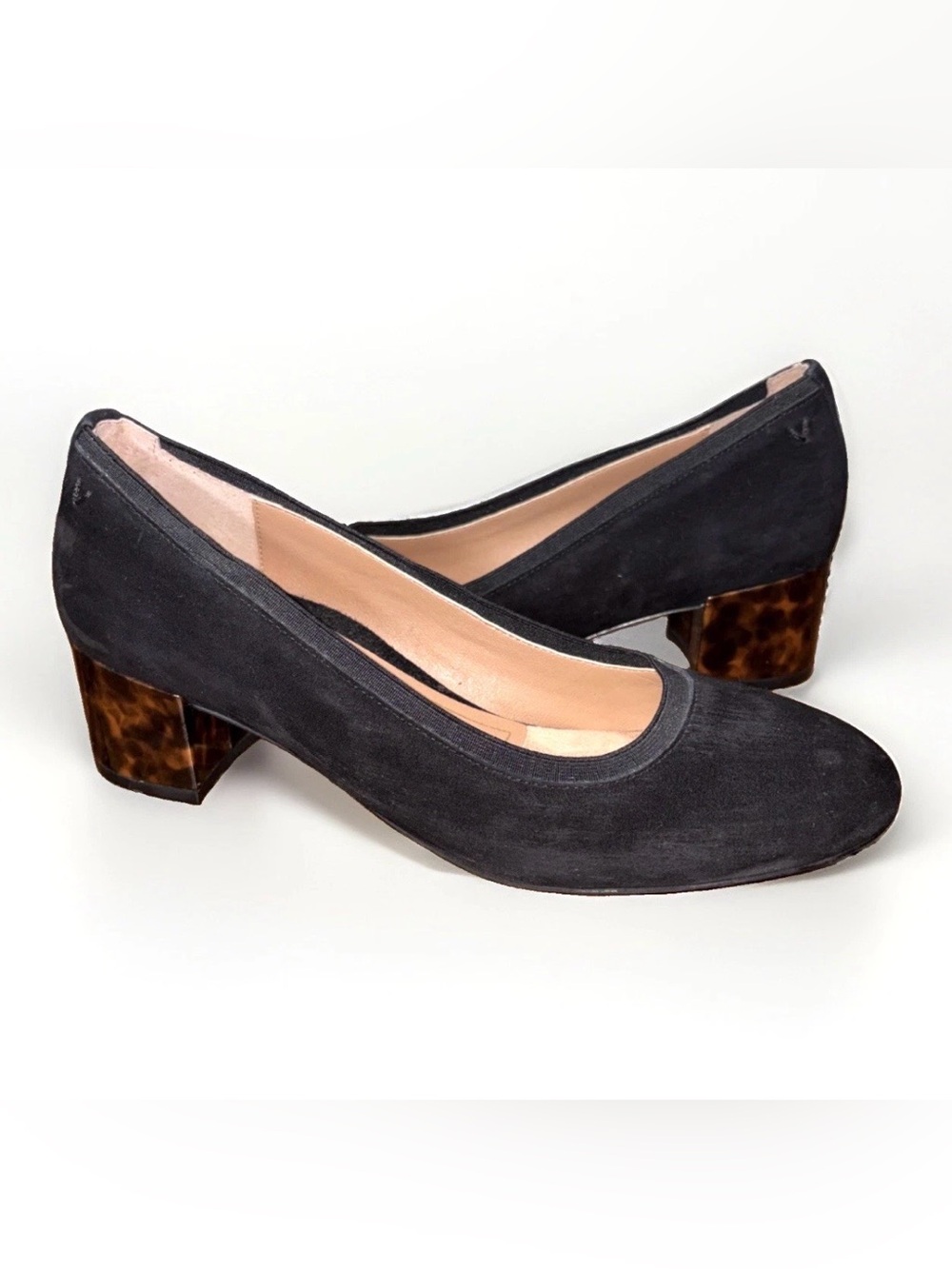 Vionic Natalie Tortoise Pumps Womens 8
Black Suede Comfort Heels Shoes